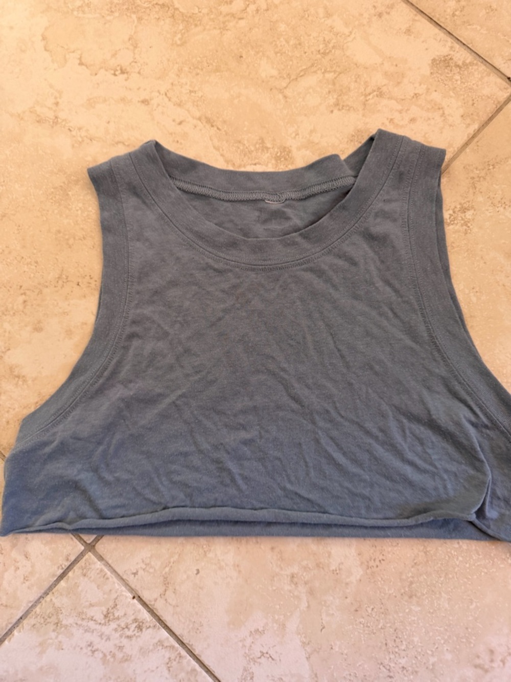 ALO Yoga Sleeveless Crop Tank - Slate Blue